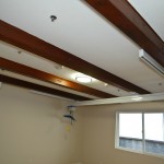 1 – Finished X-Y system in room with exposed beams