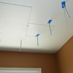 1 - Drop rods extending through ceiling